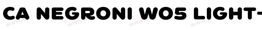 CA Negroni W05 Light字体转换